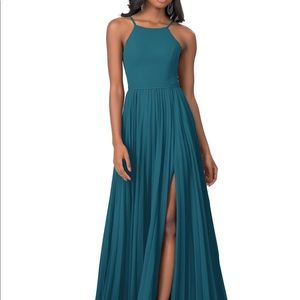 Azazie Lennon Bridesmaid Dress Ink Blue Size A20